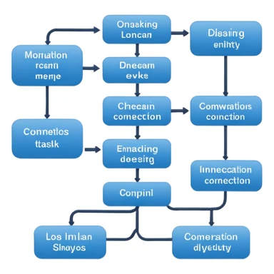flowchart with multiple tasks and connections sticker