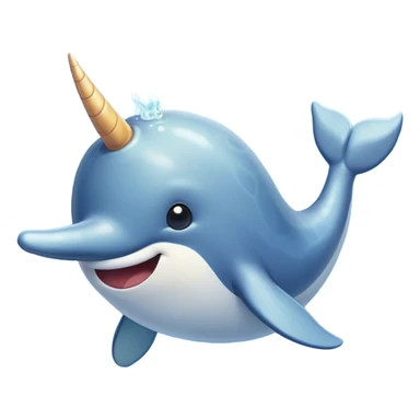 Cinematic Comical Narwhal Portrait Emoji, Head tilted dramatically with an exaggeratedly shocked expression, featuring a streamlined body with a prominently spiraled tusk and wide, comically expressive eyes brimming with disbelief, Simplified yet hilariously expressive features, highly detailed, glowing with a slightly sassy glow, high shine, dramatic yet playful, stylized with an air of quirky oceanic attitude, bright and endearing, soft glowing outline, capturing the essence of a meme-worthy narwhal that appears ready to side-eye its way into internet fame instantly! sticker