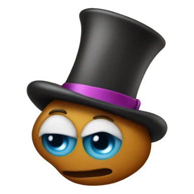 Poop with a hat  sticker