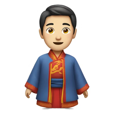 Chinese Man, With A Traditional Chinese Clothes, Asian Accent sticker