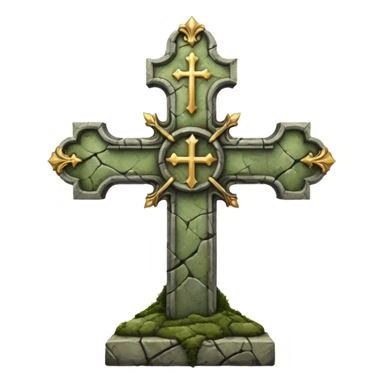 Dark Fantasy church cross sticker
