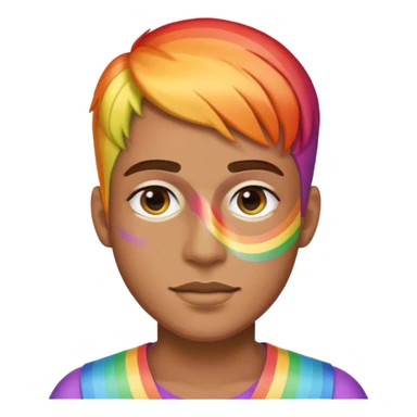 Rainbow trans man sticker