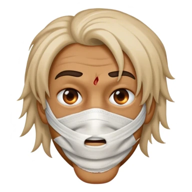 his hair, lips, and the majority of his features are burned away. He is wrapped in bandages, His most prominent feature are his fully exposed mouth and eyeball, which are his only facial features not covered by bandages. sticker