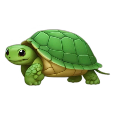 Tortue sur un chat sticker