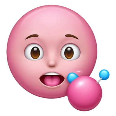 Emoji blowing bubblegum sticker