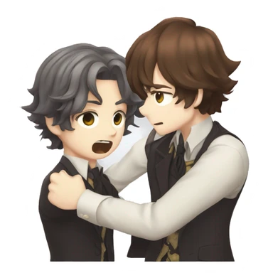 Dazai Osamu slapping Chuuya Nakahara sticker