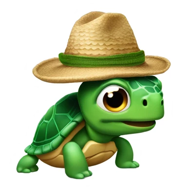 una caca montada en una tortuga con un gorro riéndose  sticker