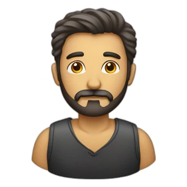 Hombre calvo con barba sticker