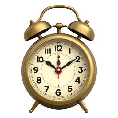 vintage brass claymation alarm clock sticker