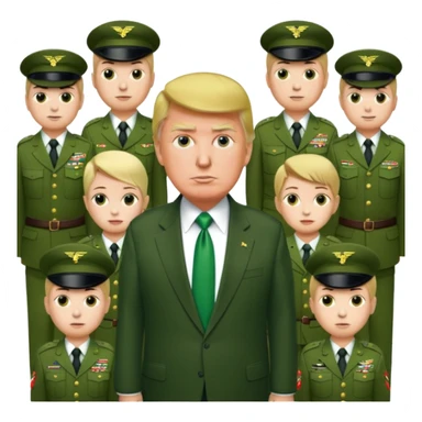 Donald trump and the army  sticker