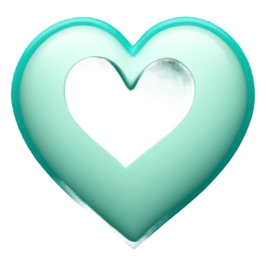 Teal heart in a weird shape  sticker