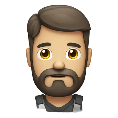 bearded man holding phone frowning sticker
