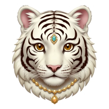 ESO Female white tiger khajiit leader of the umbral rose  sticker