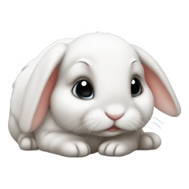 Baby rabbit passed out sticker