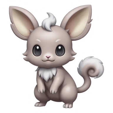 Minccino-Espurr-Fakémon-hybrid-creature (full body)  sticker