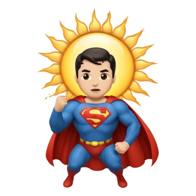 Superman spewing shit in the sun sticker