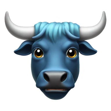 Sport turbo bull with glowing horns sticker