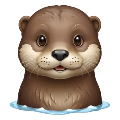 Ice on top of an otter's head. sticker