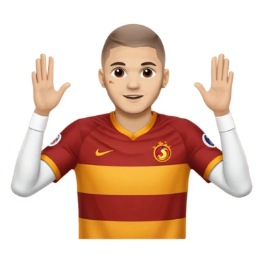 Mauro icardi Galatasaray formasıyla gol sevinci yapıyor sticker