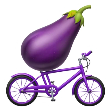 egg plant riding a bike sticker