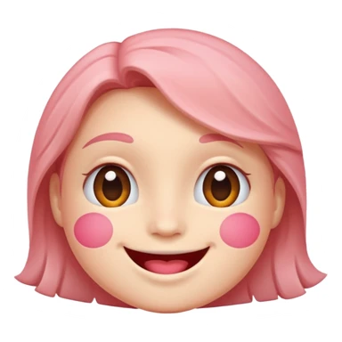 Blushing happy face sticker