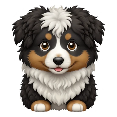 mini aussie doodle black sticker