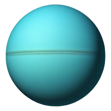 Simple Uranus planet with faint ring syste sticker