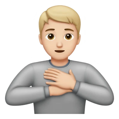 grabbing neck while crossing arms sticker