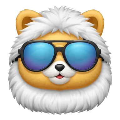 a plushie with cool sunglasses sticker