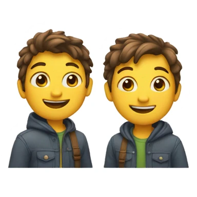 two friends greeting sticker