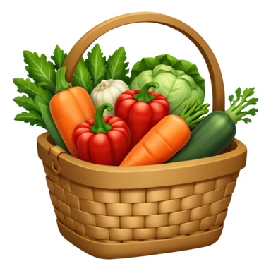 generate an image for vegetables basket sticker