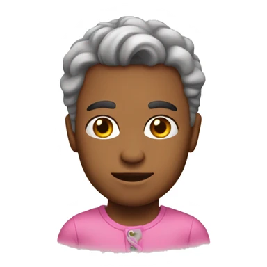 Um emoji de laço rosa claro sticker