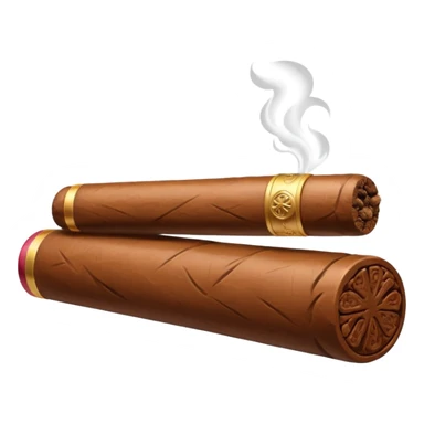cigar with bloc in ios style horizontaly sticker