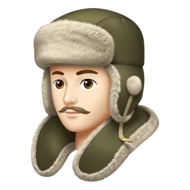 Russian army ushanka hat sticker