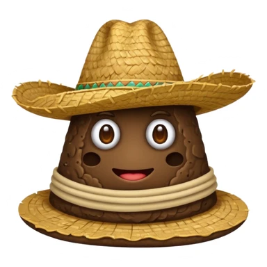 Poop wearing a sombrero sticker