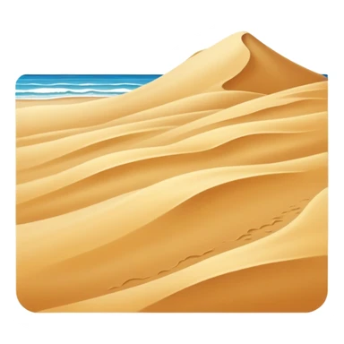 sandy beach with small sand dunes sticker