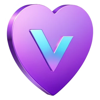 holographic purple checkmark symbol sticker
