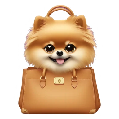 Pomeranian in birkin bag  sticker