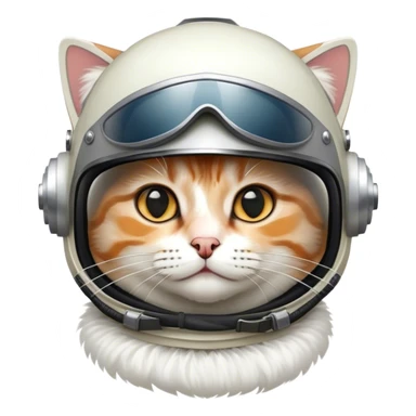 Cat in a flight helmet sticker