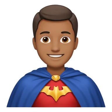 Caped Hero fake sticker