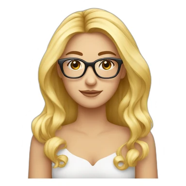 Brun lunettes amoureux blonde sticker