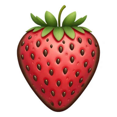 strawberry halfway covered in chocolate sticker