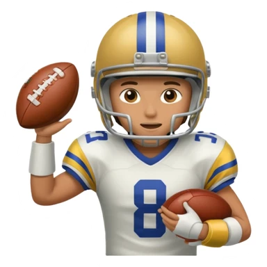 A person playing football on the field sticker