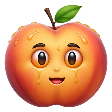 peach with goo sticker