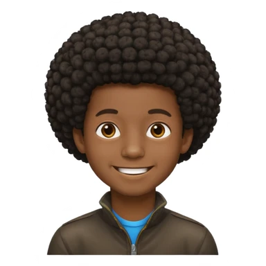 Black boy with a small afro  sticker