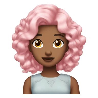 Cœur pastel rose hair sticker