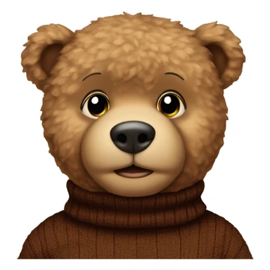 Teddy Bear wearing a turtleneck sweater  sticker