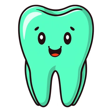 colorful dental health app icons, tooth application in multiple colors sticker