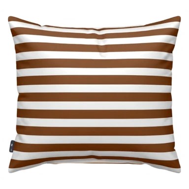 pillow case from the brand TEKLA with white and brown stripes sticker