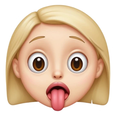 retarded silly face huge eyes tongue out sticker